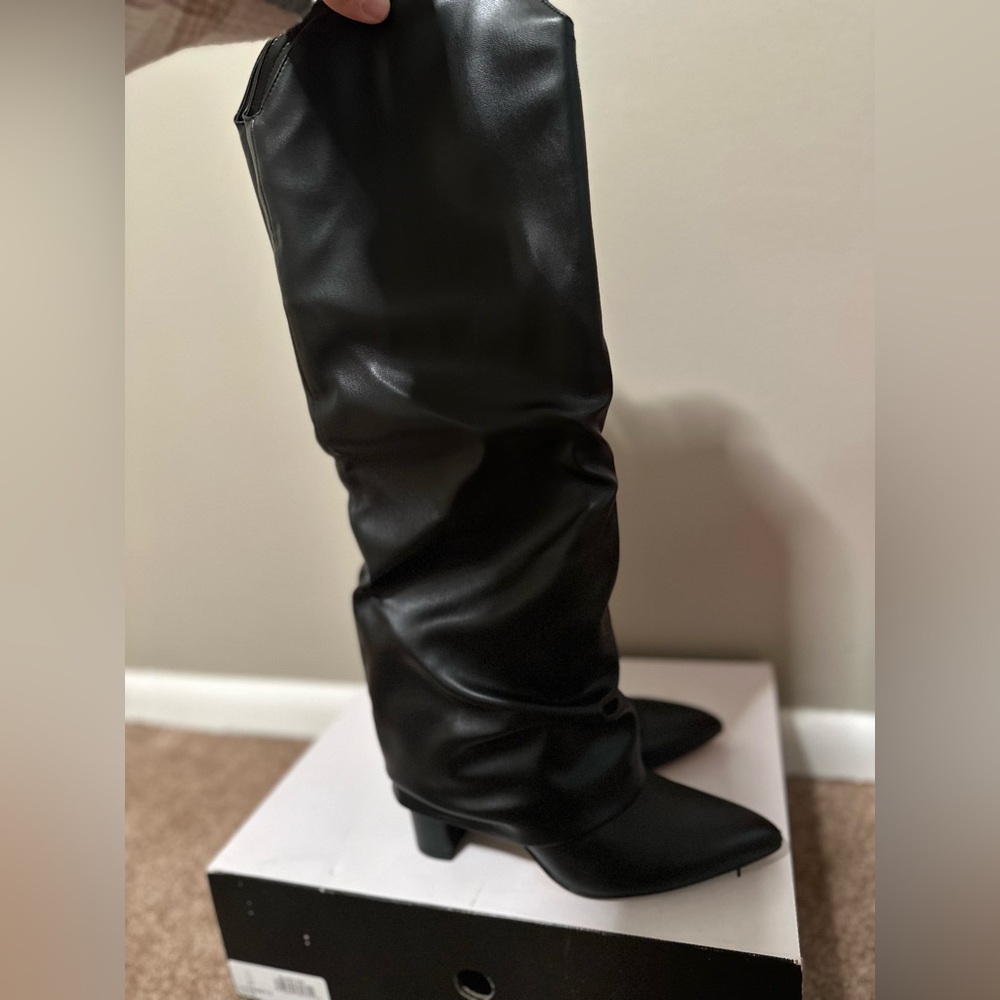 Nine West Black Heeled Boots - Picture 1 of 4
